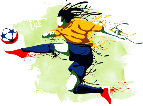 football player illustration